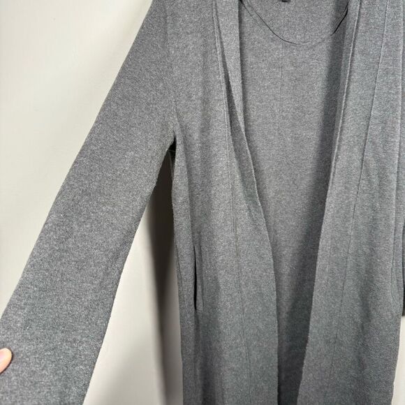 Banana Republic long lined knit cardigan duster sweater gray size Medium - Picture 4 of 8